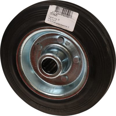 Kelfort Los staalverzinkt wiel, zwart rubber, gelagerd 160mm
