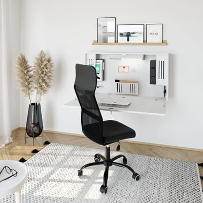 WOVA | Wandbureau - Secretaresse - Wit/Wit