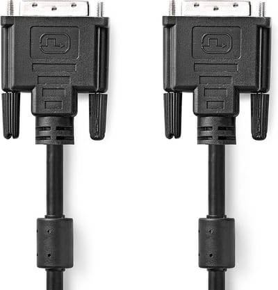 Nedis DVI-Kabel - DVI-D 24+1-Pins Male - DVI-D 24+1-Pins Male - 2560x1600 - Vernikkeld - 2.00 m - Recht - PVC - Zwart - Doos