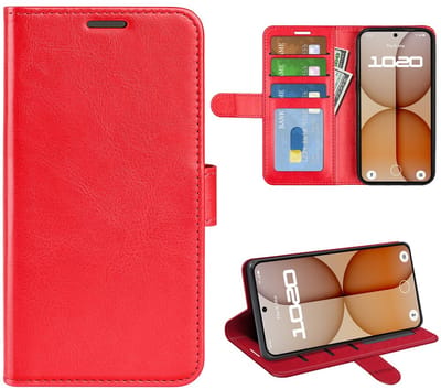 MobyDefend Hoesje - Geschikt voor Nothing Phone (4a) - Wallet Book Case (Sluiting Achterkant) - Rood