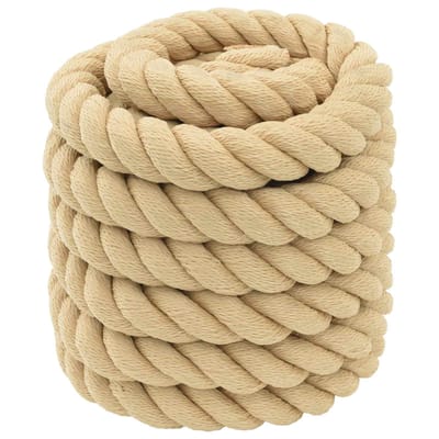 vidaXL - Boottouw - 5 - mm - 25 - m - Naturel