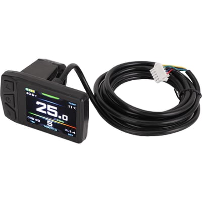 Elektrische Fiets Kleurendisplay 24V 36V 48V Elektrische Scooter Kleurendisplay Paneel met SM Connector black