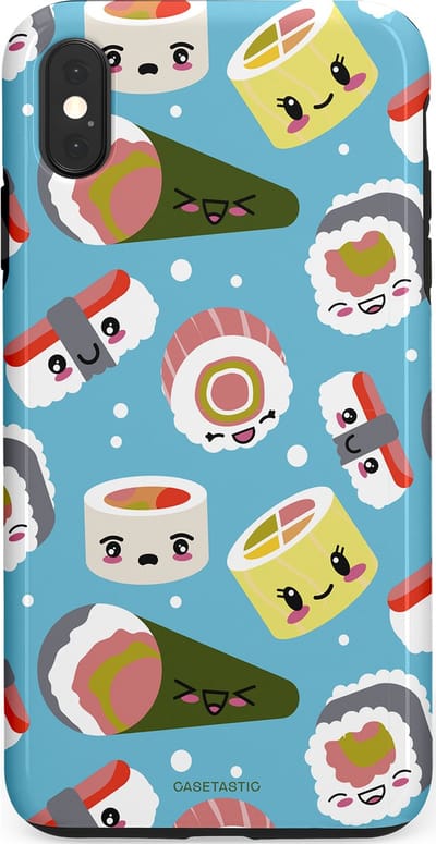 Casetastic Hoesje Geschikt voor Apple iPhone Xs Max - Stijlvolle Beschermende Duo-layer Case - Sushi mania