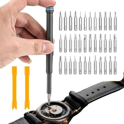 Schroevendraaierset - Reparatieset Precisie - Kleine Reparaties - Antislip Handgreep - 41 Delig - Geel