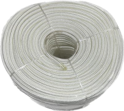 Sterk Wit Polyester Touw 1/4 Inch Doorsnede - 152 Meter Vlaggenlijn of Vastzetlijn