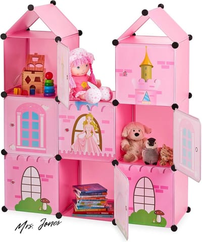 Mrs. Jones Speelgoedkast Prinsessen Kasteel Kinderkamer - Roze - HxBxD: ca. 128 x 110 x 37 cm .