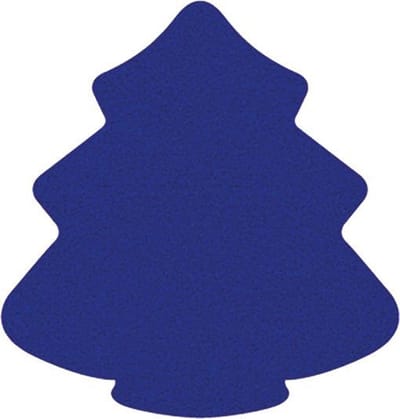Kerstboom vilt onderzetters - Donkerblauw - 6 stuks - 11 x 10 cm - Kerst onderzetter - Tafeldecoratie - Glas onderzetter - Woondecoratie - Tafelbescherming - Onderzetters voor glazen - Kerst tafelen - Woonaccessoires - Tafelaccessoires