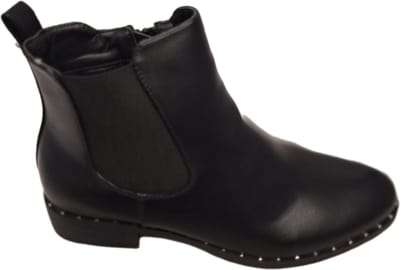 LUCKYSHOES-CHELSEABOOTS-LEDERLOOK STUDS LANGS ZOOLRAND-39