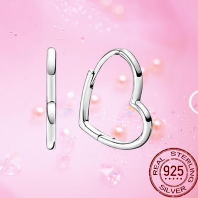 Nieuwe 925 Sterling Zilver Asymmetrische Hartvorm Dames Oorbellen Eenvoudig Mode Vrouwen Oorbellen Feest S925 Cadeau Verjaardag white