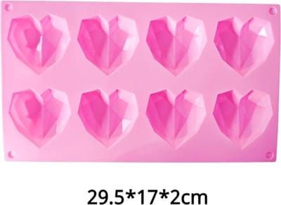 CHPN - Bakvorm - Chocolademal - Mal - Siliconen mal - Hartjes - 8 hartjes - 3D Bakvorm - Bakken - Chocolade - Cakevorm - Chocoladevorm - Bonbons - Koken - Keukenaccessoires - Cadeau - Chocolaatjes