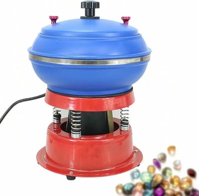 Polijsttrommel - Vibratie polijstmachine - Werkstukken polijsten - Hoogfrequente trillingen - 3.5L inhoud - Zwart