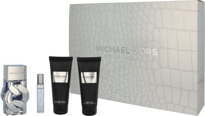Michael Kors pour Homme Giftset - 100 ml eau de parfum spray + 10 ml eau de parfum tasspray + 100 ml aftershave balm + 100 ml showergel - cadeauset voor heren