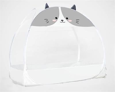 Klamboe voor Tweepersoonsbed en Babybed - Pop-up Muggennet met Dubbele Deur, Draagbaar en Opvouwbaar