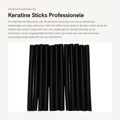 Dailygoods- Keratine Lijmpen 24 Stuks - Professionele Lijmsticks - Zelfklevend voor Haarverlengingen - Hoge Kwaliteit - Snelle Uitharding - Geschikt voor DIY Projecten - Lijm