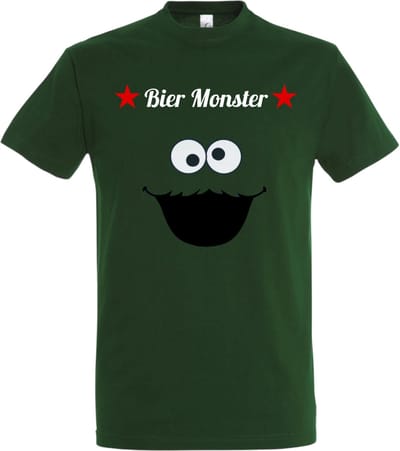 Bottle Green Bier Monster T-shirt - Maat S - Festival - feest - carnaval - feest kleding