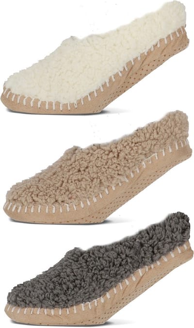 Basset - Fleece Indoor Homeshoes - Maat 35-38 - Grijs -Zachte en Warme Sloffen