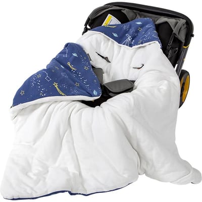 Couverture pour bébé nouveau-né 0-12 mois dans siège auto pour bébé Coton doux Couverture d'emmaillotage avec capuche coupe-vent Chaud pour les déplacements extérieurs (as the picture,90x90cm) blue