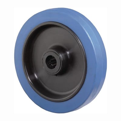 BS zwenkwielen Elastisch massief rubber blauw Rollager Ø 125 mm 1...