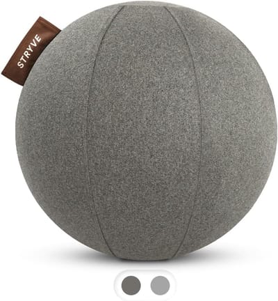 Gymnastiekbal - Balansbal - Ergonomisch Zitten - Automatisch Gebalanceerd - 65 cm - Warm Grijs