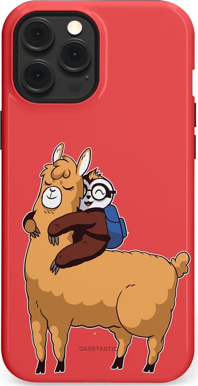 Casetastic hoesje geschikt voor Apple iPhone 12 Pro Max - MagSafe - Dubbellaagse bescherming - Lui en lekker - Fashion Case - Koraal Goud