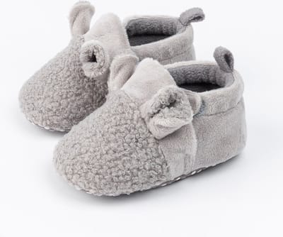 Steppies - Babyslofjes met Antislip - Grijs - 12-18 maanden - Maat 20-21