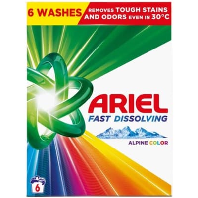 Poudre Lavante Ariel Alpine Color pour Linge Coloré 330g (6 Lavages)