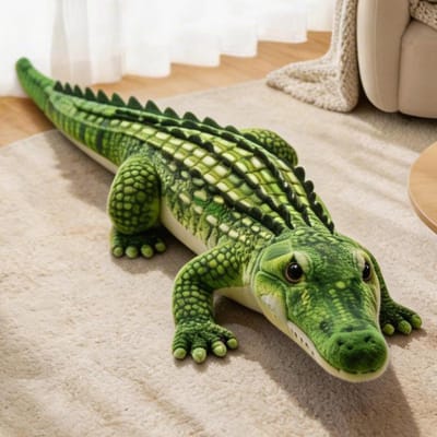 65cm Krokodil Alligator Gesimuleerd Dier Pluche Speelgoed Gevuld Eng Pluche Groen Bruin Grijs Pop Man Cadeau 65cm groen