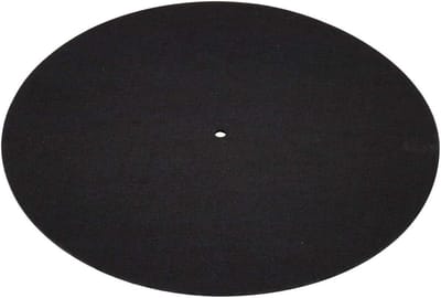 Slipmat - Platenspeler Mat - Krassen Makkelijker - Antistatische Werking - Diameter 290 mm - Zwart