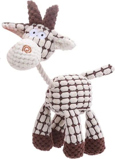 Giraf dierenspeeltje Funny Giraffe van katoen, soft pluche en flostouw - hond - pluche - speeltje - giraf - flostouw - hondenknuffel - speelgoed - knuffel