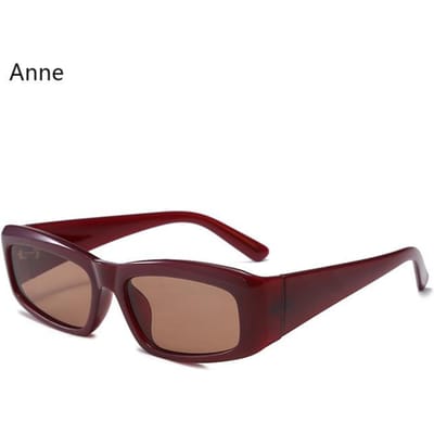 Lunettes de soleil rectangulaires tendance pour hommes et femmes, lunettes de soleil de luxe à monture large, style vintage, petites, noires, lunettes de soleil brown