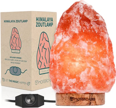 Dimbare Zoutlamp 2-3KG Himalayazout– Tafellamp – Sfeerlamp – Zoutsteen Nachtlampje – Incl. E-book