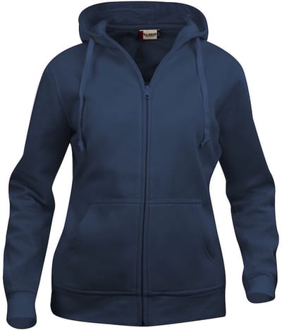 Clique Basic hoody full zip ds Donker Navy maat L