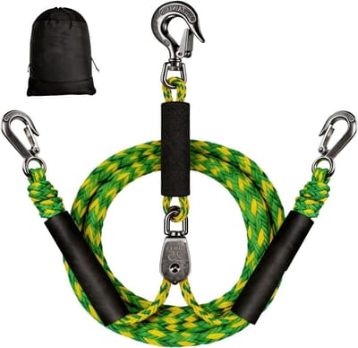 Sleepkabel Watersport - Trekband Boot - Tubing Trekken - 360 Graden Rotatie - 2.4 Meter - Fluorescerend Groen