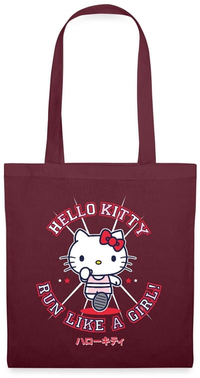 Hello Kitty Run Like A Girl Tas Van Stof Schoudertas