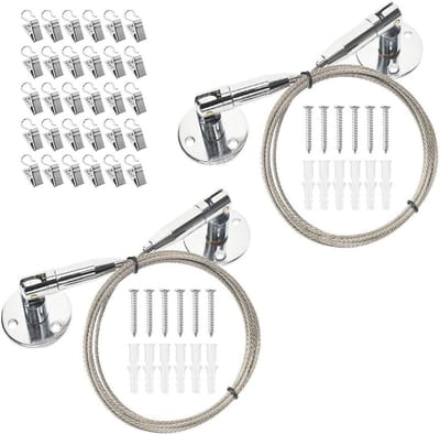 Draad Organizer - Kabel Display - Kunst Tonen - Verstelbaar Lengte - 2 Meter - Zilver