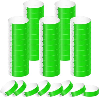 Waterdichte Neon Polsbandjes van Papier - 500 Stuks voor Evenementen, Festivals en Concerten