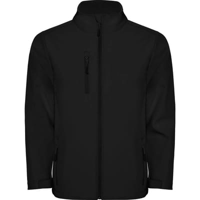Roly Heren Nebraska Soft Shell Jas (Zwart)