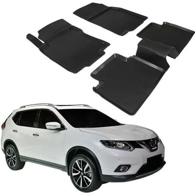 SCOUTT | 3D Premium Rubberen Vloermatten Voor Nissan X-Trail 2014-2021 zwart