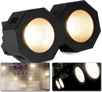 Stage blinder - Stroboscoop - BeamZ SB200 stage blinder en stroboscoop in één - 2x 50W COB LED's
