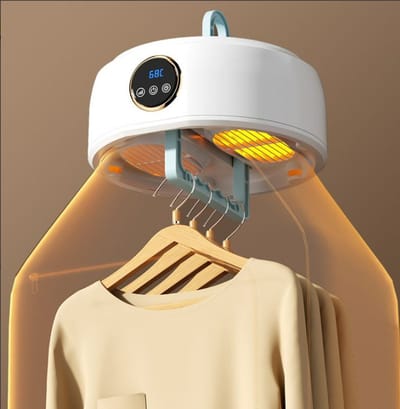 Opvouwbare Kledingdroger – Mini Draagbare Droger – UV Sterilisatie & Anti-mijt – Met Timer & Oververhitting Beveiliging – Voor Thuis & Studenten – Wit