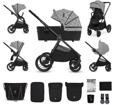 Kinderkraft NEA 2 2-in-1 Kinderwagen – Reiswieg & Wandelzitje – Tot 22 kg – Lichtgewicht & Wendbaar – Lunar Black