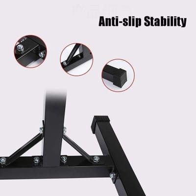 Squat Rek - Halter Standaard - Thuis Krachttraining - Verstelbare Hoogte Breedte - Max 250 Kg - Zwart