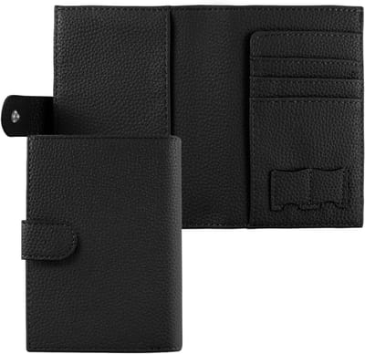 Multifunctionele Paspoorthoes met Rits, PU Leren Bifold Kaarthouder voor Reizen, Zwart en Compact Ontwerp voor Mannen en Vrouwen