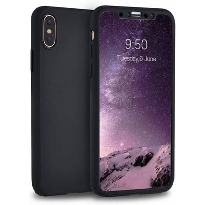 ShieldCase 360 graden case geschikt voor Apple iPhone X / Xs - Zwart Hoesje - Volledige bescherming - Camera bescherming