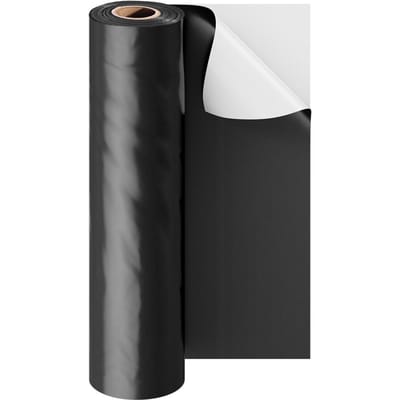 Rouleau de bâche en plastique 10 mil 10 x 100 pieds Usage intensif Noir et Blanc