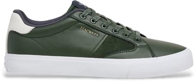 Hackett London Blake Venture Groen Leren Sneakers