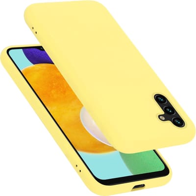 Cadorabo Hoesje geschikt voor Samsung Galaxy A13 5G in LIQUID GEEL - Beschermhoes gemaakt van flexibel TPU silicone Case Cover