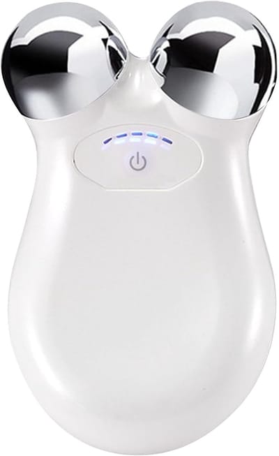 Microcurrent gezichtsmassageapparaat, schoonheidsapparaat, 3D-roller massageapparaat, gezichtsmassageapparaat, gezichtslift, facelift, huidversteviging, verjonging, beauty-handapparaat, microstroom