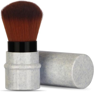 Professionele Make-up Borstel voor Foundation en Blusher met Rekbare Handgreep en Marmeringseffect (Blauw)
