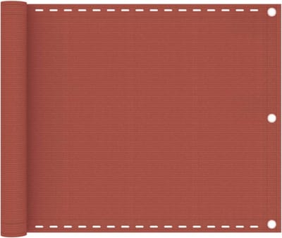 vidaXL - Balkonscherm - 75x500 - cm - HDPE - terracottakleurig